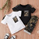 Poza cu Set 2 piese - Pantaloni scurți + Tricou „Camouflage”