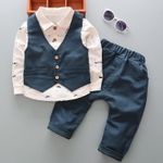 Poza cu Set 3 piese - Pantaloni + Cămașă + Vestă