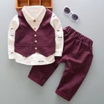 Poza cu Set 3 piese - Pantaloni + Cămașă + Vestă