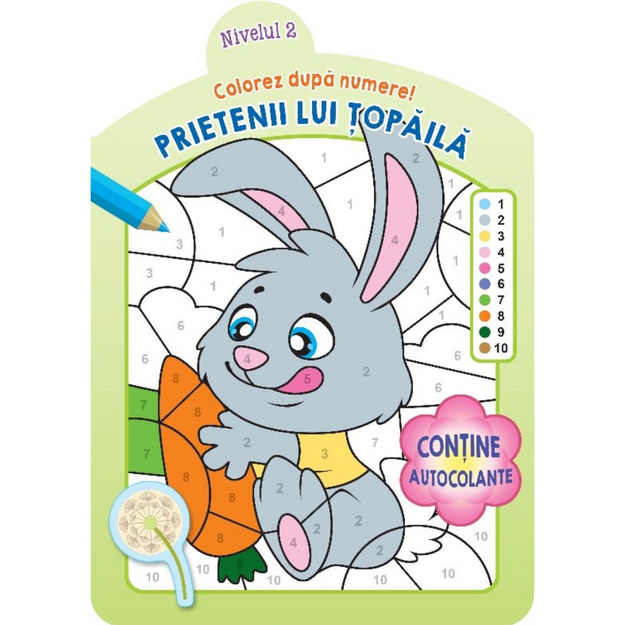 Poza cu Prietenii lui Țopăilă (colorează după numere)