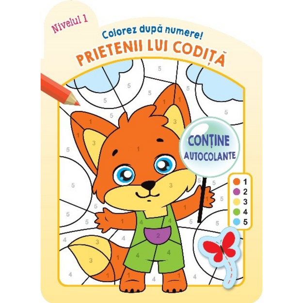 Poza cu Prietenii lui Codiță (colorează după numere)