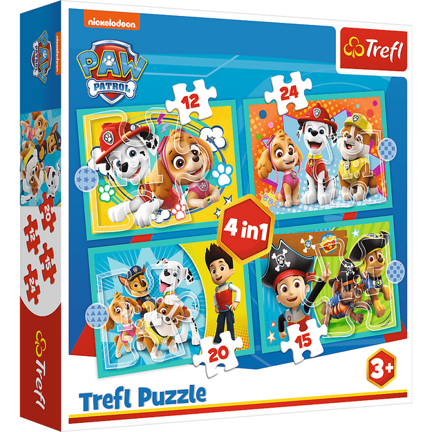 Poza cu Puzzle Paw Patrol 4 în 1