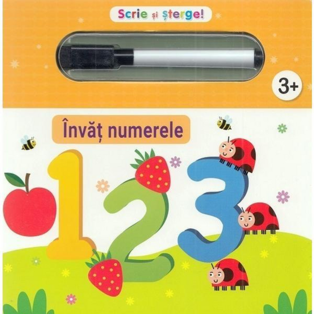 Poza cu Învăț numerele. Scrie și șterge.