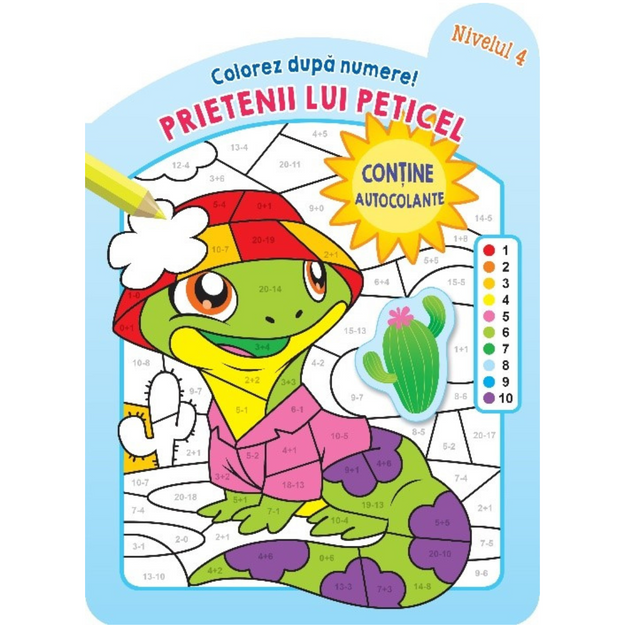 Poza cu Prietenii lui Peticel (colorează după numere)