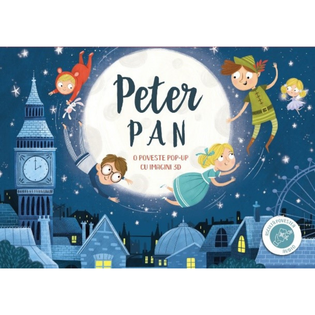 Poza cu Peter Pan (o poveste pop-up cu imagini 3D)