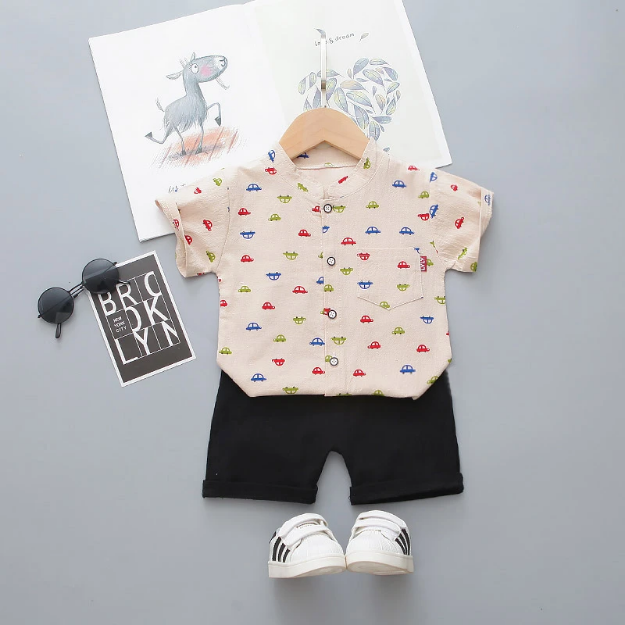 Picture of Set of 2 pcs - Shirt+ Shorts „Cars”
