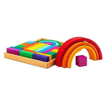 Picture of Rainbow block with building blocks