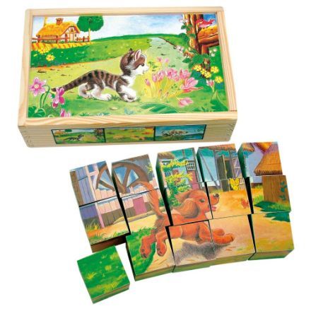 Picture of Playing cubes domestic animals
