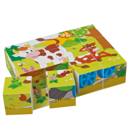 Picture of Picture cubes puzzle - Happy Engine and various animals, 4x5 cubes